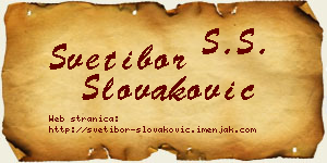 Svetibor Slovaković vizit kartica